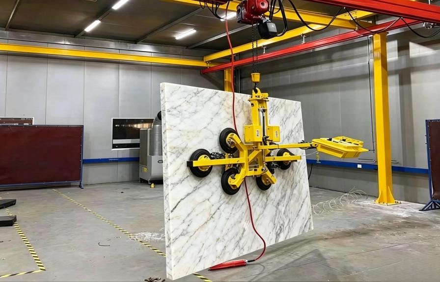 Stone vacuum lifter for marble and granite slabs