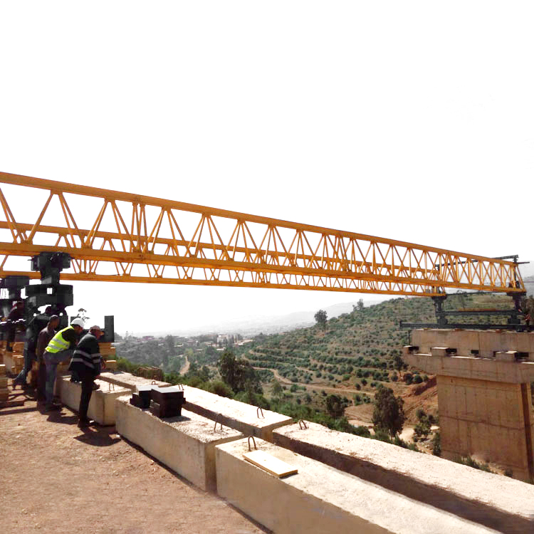 Road and bridge construction girder launcher crane project in Vietnam 1