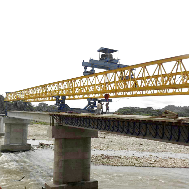 Road and bridge construction girder launcher crane project in Vietnam 3