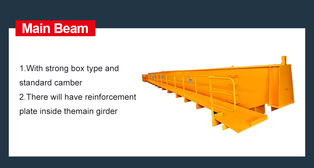 Rail mounted container gantry crane main beam