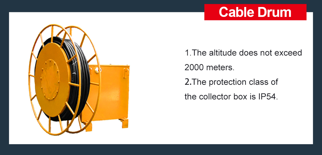 Rail mounted container gantry crane cable drum