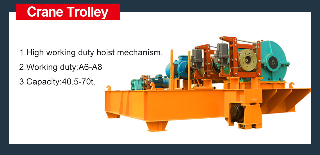 Rail mounted container gantry crane trolley