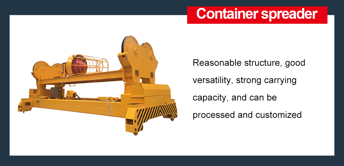 Rail mounted container gantry crane spreader