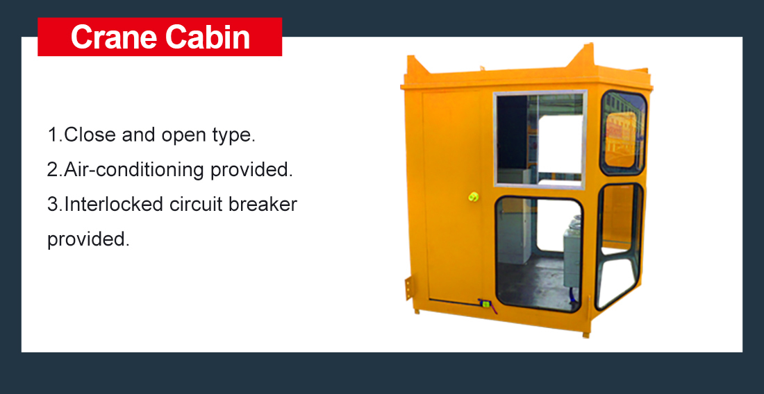 Rail mounted container gantry crane cabin