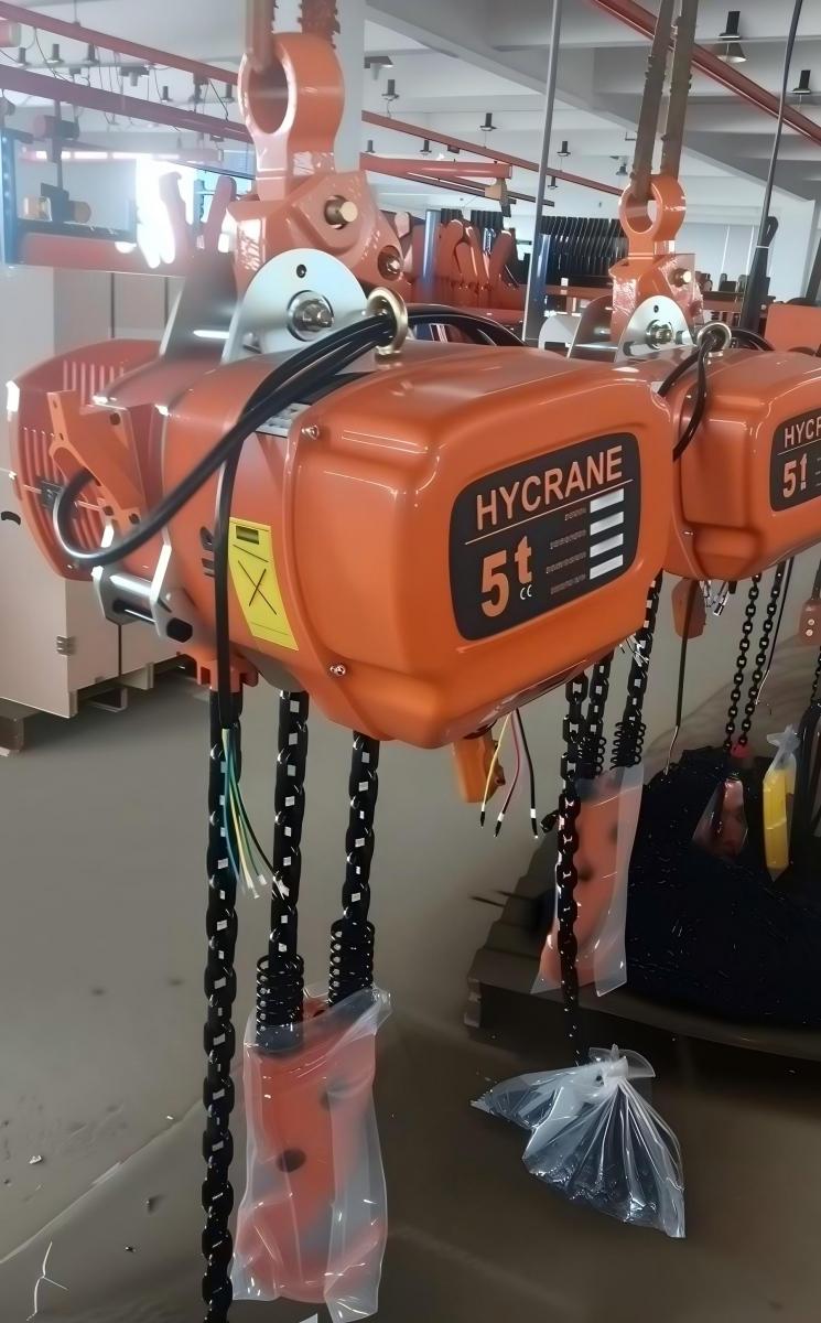 3 Sets 5Ton Electric Chain Hoist with Mobile Portable Gantry Crane for Sudan Client