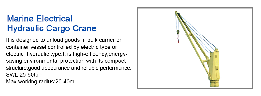 marine electrical hydraulic cargo crane