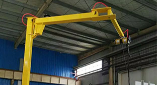 Articulating beam jib crane