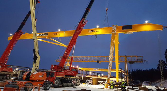 Europe type single girder gantry crane