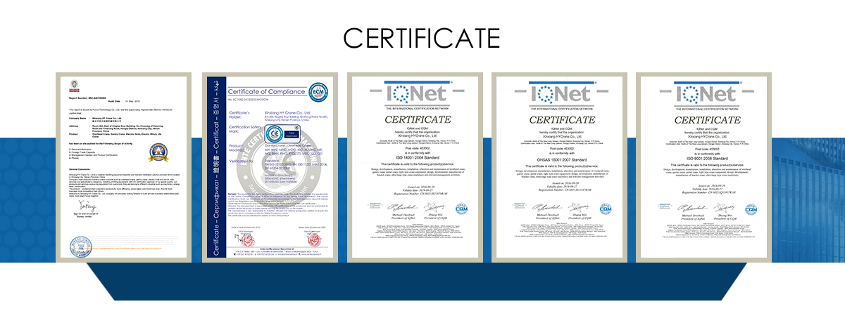 crane wheel certificate