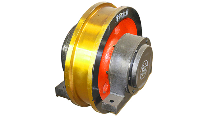 Crane wheel 712 AV made of cast iron GG20 with single sided flange diameter without flange 200mm plain bearing type