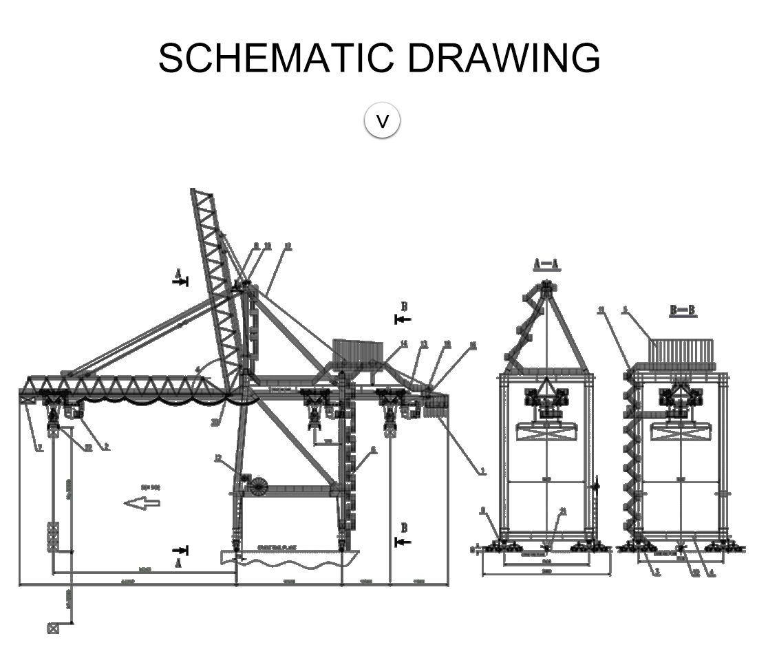 quay crane schematic drawing